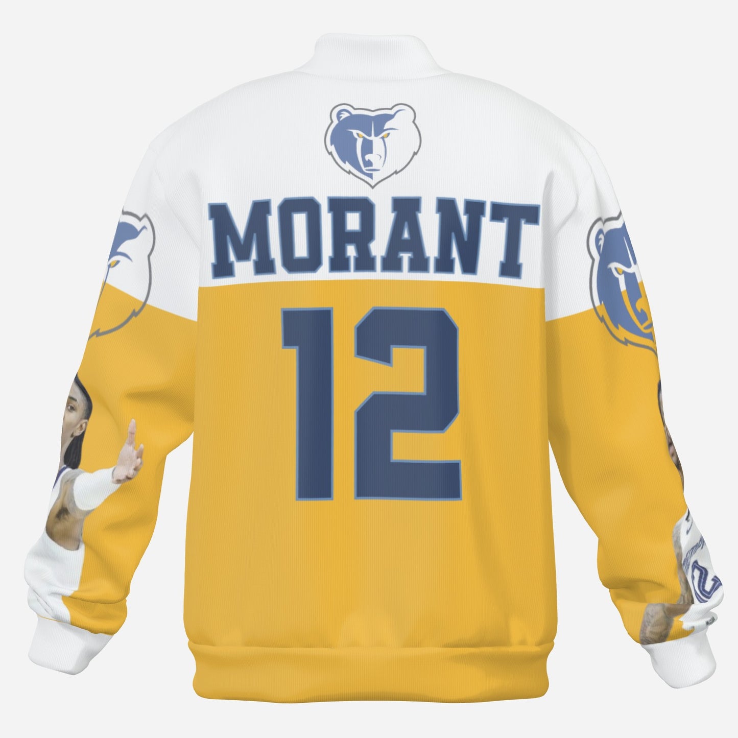 Men's Memphis Grizzlies Padded Double Layer Baseball Jersey Jacket (Yellow)